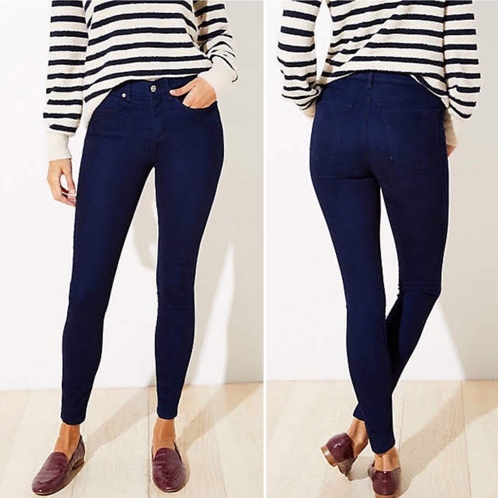 LOFT Cozy Denim Leggings in Indigo -Sz 2/26